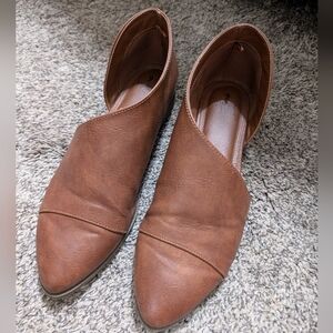 Tan cutout booties